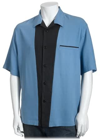 Blue Generation Men's Premium Denim Shirt - Short Sleeve, Vintage Blue, Classic Fit (Large)