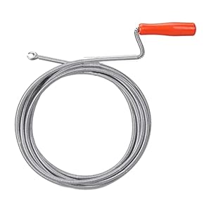 Relaxdays Desatascador de TuberÃ­as con Garra, Limpieza MecÃ¡nica de CaÃ±erÃ­as, WC, Ducha, Lavabo, 9mm x 5m, Plateado