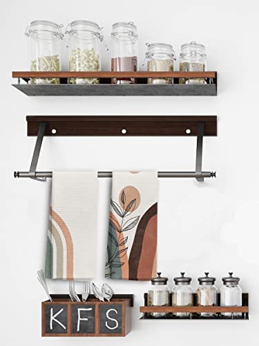 Tunw Abstract Boho Sun Moon Rainbow Mountain Tropical Leaves Soft And Absorbent Bathroom Kitchen Towels,Bohemia Hand Towels Dish Towels Beach Towels 16″×24″Set Of 2,Gifts For Boho Lovers Women Girls #TOP2