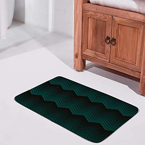 Tapis de salle de bain absorbant et épais lavable motif vagues - 3