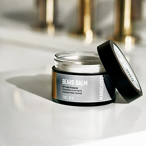 Manscaped® Beard Balm, Ultrapremium Styling Pomade With Shea Butter, Coconut Oil & Beeswax Moisturizes, Softens, Strengthens & Shines Beards, Mustaches & Facial Hair, (2 Oz) 2-Pack #TOP3