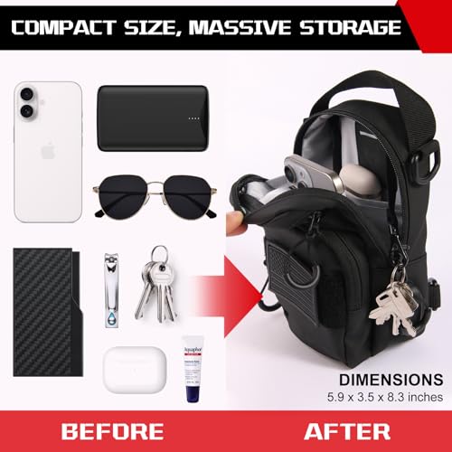 LEPHYON Magnetic Gym Bag, Small Gym Bag for Men & Women, Crossbody Sling Bags with Strong Magnets, USB Charging Port, Multi-Carry Design, Perfect for Travel Workout Sports, Best Gift for Fitness Lover3