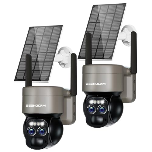 4K Solar Security Camera with Dual-Lens 360PTZ, 8MP, PIR, Auto Tracking