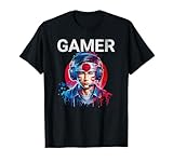 Japón Gamer Hombre Japonés Gaming Japón Bandera Video Games Camiseta