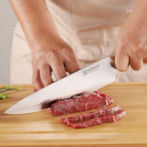 Image of KEEMAKE Kitchen Knife Set, 3PCS Sharp High Carbon Stainless Steel Knives Set for Kitchen with Ergonomic Handle, Chef Knife set Professional Carving Knife Set for Meat Vegetable Fruit