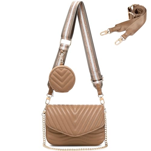 Image of JEEHAN Quilted Crossbody Bags for women Designer Shoulder Handbags Small Purse