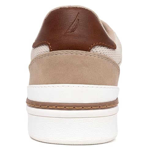 Nautica Men's Walking Shoes, Comfortable Vegan Suede Sneakers for Casual Fashion, Featuring Lace-Up Low-Top Loafer Design-Savar-Sand Size-9.5 - image 2