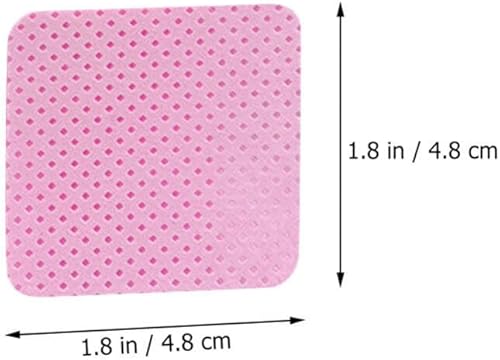 Miniatura 5 de SOLUSTRE 400 hojas de algodón para uñas, cuadradas, en forma de corazón, removedor de esmalte de uñas, toallitas de extensión de pestañas para