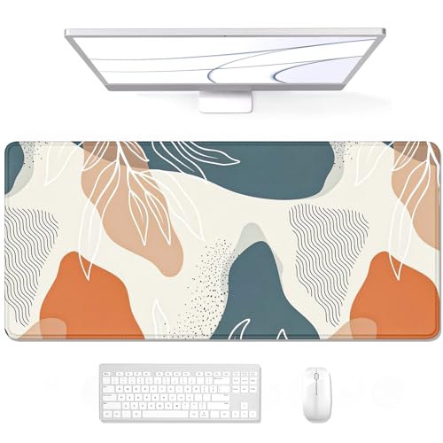 Image of Auhoahsil Large Gaming Mouse Pad, XL 31.5 x 11.8 in Desk Mat, Art Leaves