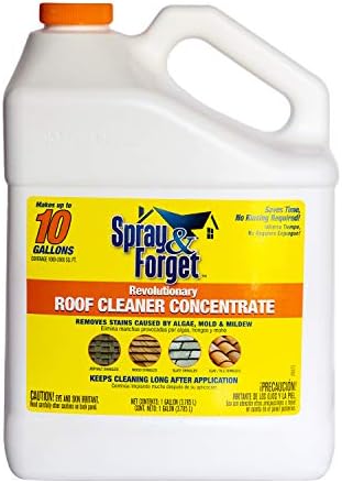 Spray & Forget Revolutionary Roof Cleaner Concentrate – Exterior Mold Stain Remover - 1 Gallon