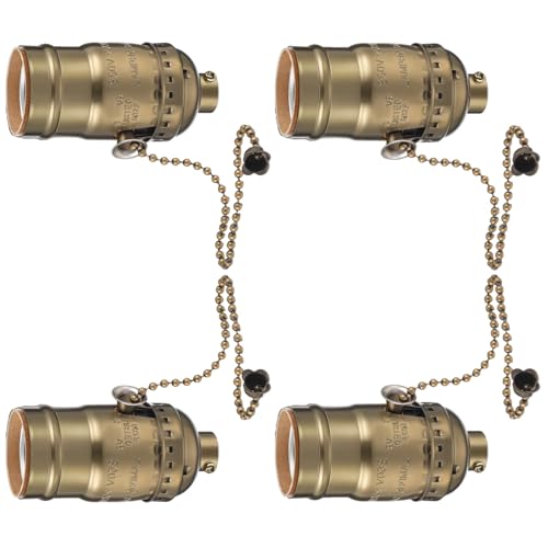 THINCAN 4 paquetes práctico E26 SECKET luz resistente a altas temperaturas base titular de la lámpara de aluminio textura para diferentes luminarias