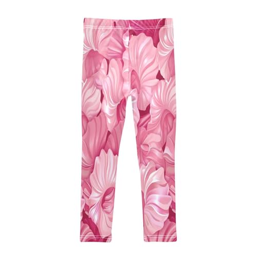 Bolaz Toddler Girls Leggings Printed Yoga Pants Leggings Seashells Pink for Kids2