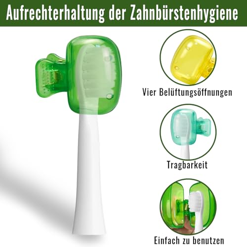 Rietegio 10 Stück Zahnbürste mit Abdeckungen in 10 Farben für Schutz und Tragbarkeit - manuelle & elektrische Zahnbürsten, Reiseetui für Zuhause, Büro, Hotel und Outdoor