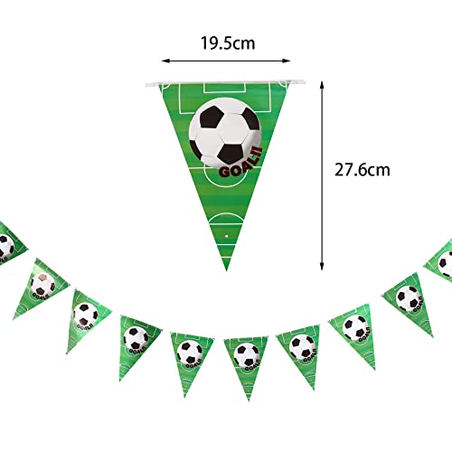 Football Bunting Banner, 10Pcs Triangle Flags, Football Party Decorations, Football Birthday Banner Football Party Bunting For Football Birthday Decorations 2022 World Cup Party Decorations Supplies #TOP1