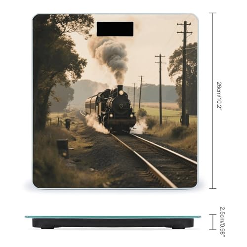 Báscula digital para baño Steam Train LCD 400 Lb miniatura 2