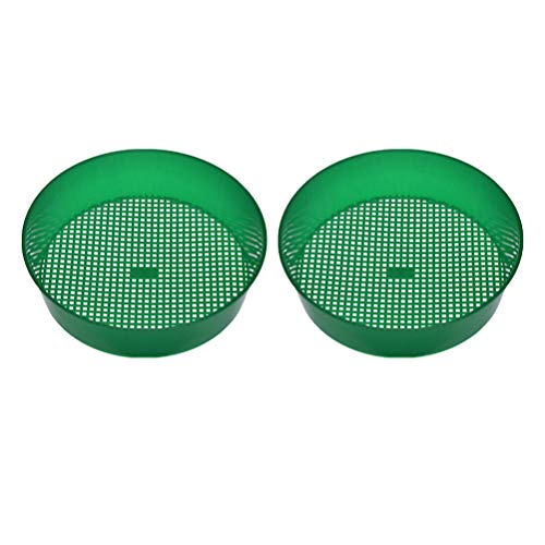 Yarnow 2pcs Garden Riddle Plastic Garden Sieve Soil Sieve Sand Sifter Stone Riddle Gardening Compost Mesh