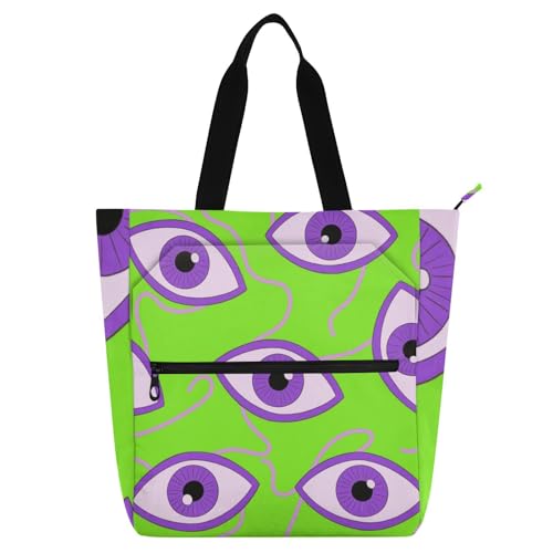 Bolsa de libros con cremallera y asas reforzadas ideal para compras y uso diario unisex