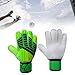 FytStycale Goalkeeper Gloves Goalie Gloves Thickened Antislip Wear Resistant Latex Football Gloves, Green, 9cm