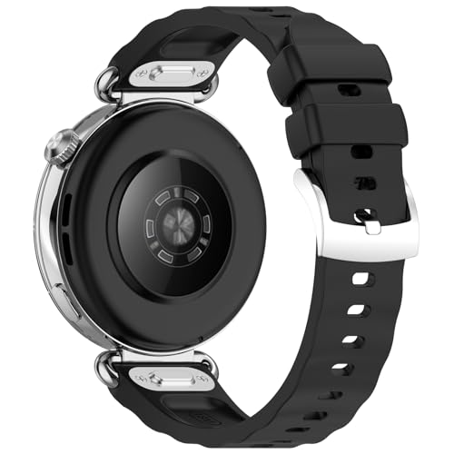 LOKEKE Correa de repuesto compatible con Huawei Watch GT 6 de 41 mm, correa de silicona de repuesto de 18 mm compatible con Huawei Watch GT 6/5/4 de 41 mm (negro)