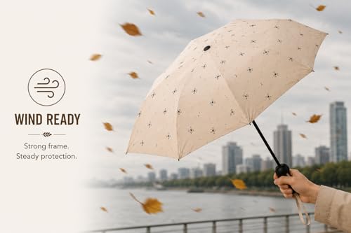 Image of Umbrella for Women | Umbrellas for Men | UV Coated 3 Fold Umbrella for Rain with Auto Open and Close Small Printed Folding Travel-Foldable Windshield