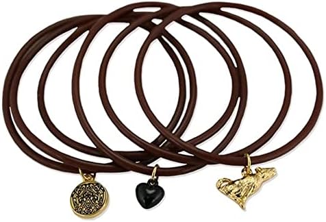 Twilight New Moon "Wolf Pack" Jelly Bangle Bracelet with Charms image 2