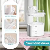 FORYNXHWIN 1800ML Hermetyczny dozownik do detergentu z miarka, skrzynka do przechowywania proszku do prania, dozownik do proszku do prania, skrzynka na środki czyszczące Przechowywanie proszku do