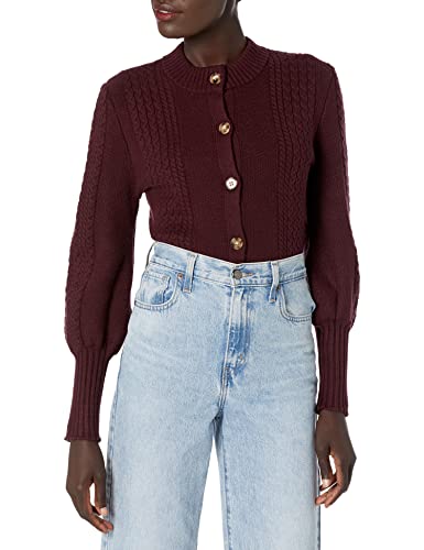BB Dakota by Steve Madden Women s Story TIME Cardigan Sweater, Port, Small