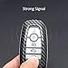 MIHUMIMO Carbon Fiber Car Key Fob Cover Case Chain Compatible with Ford F-150 Raptor Explorer Escape Fusion Bronco Sport Edge Lincoln Corsair Nautilus