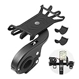 MaxEarn Handyhalterung Fahrrad Universal 360°, Handyhalter Motorrad, Lenker Halter für 4,7-6,5 Zoll iPhone Samsung Android Smartphone GPS-Geräte, Telefonhalter für Rennrad/Kinderwagen/Mountainbike