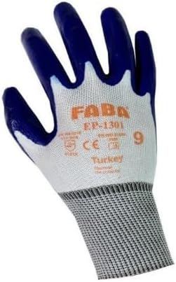 FABA EP-1301 Nitril Kaplı Polyester Eldiven XL