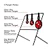 Allen Company EZ-Aim Triple Deflector Spinner Target System, Rimfire .22 Cal. & Air Guns, 10.75 W x 12.5 H inches, Black/Red (Targets & THROWERS_Metal)