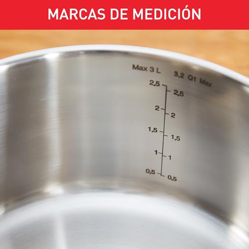 Miniatura 6 de Tefal Duetto - Cacerola De 20 Cm, Apto Inducción, Thermo-Fusion, Apto Lavavajillas Y Horno, Marcas De Medición, Acero Inoxidable
