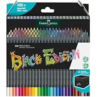 Faber-Castell 116411 - Lápices de color Black Edition, caja de