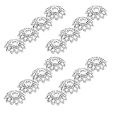 Utilisation multifonctionnelle : utilisez ces petites fleurs décoratives comme perles d’embout pour le perlage, comme entretoises pour les bracelets ou comme ajouts de perles d’espacement vintage pour les embouts de colliers et de boucles d’oreilles afin de diversifier vos créations. perles d’espacement en alliage métallique argenté, embouts de perles