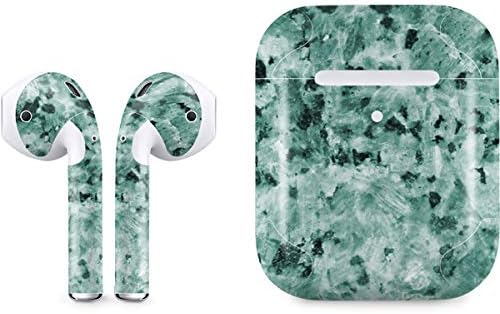 Skinit Decal Audio Skin Compatible with Apple AirPods 2 - Mint Marbling Design