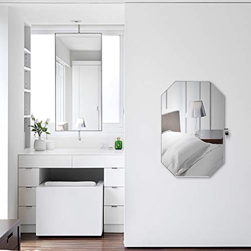 Bonnlo Modern Diamond-Shaped Jewelry Armoire, Lockable Octagonal Jewelry Cabinet Organizer With Mirror, Wall Mounted For Space Saving #TOP5
