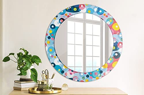 Miroir moderne rond 60 cm pour illuminer un mur vide sans encombrer