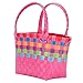Toyvian Cesta de Almacenamiento Tejida a Mano Cesta de La Compra Cesta de La Playa Bolso Tejido Rústico Retro Vintage Bolso de La Cesta Trenzada para Niña