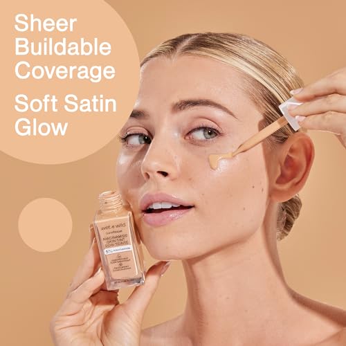 wet n wild Bare Focus Skin Tint, 5% Niacinamide Enriched, Buildable Sheer Lightweight Coverage, Natural Radiant Finish, Hyaluronic & Vitamin Hydration Boost, Cruelty-Free & Vegan - Natural Light