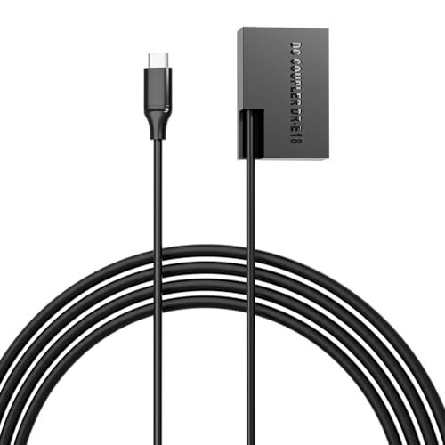 F1TP DR-E18 DCカプラー+Type-C充電ケーブルセット(LP-E17互換ダミーバッテリー) EOS R10/T7i/SL3/750D/200D/77Dなど幅広い機種対応 デジタルカメラ用継続給電ユニット ライブ配信・長時間撮影向け
