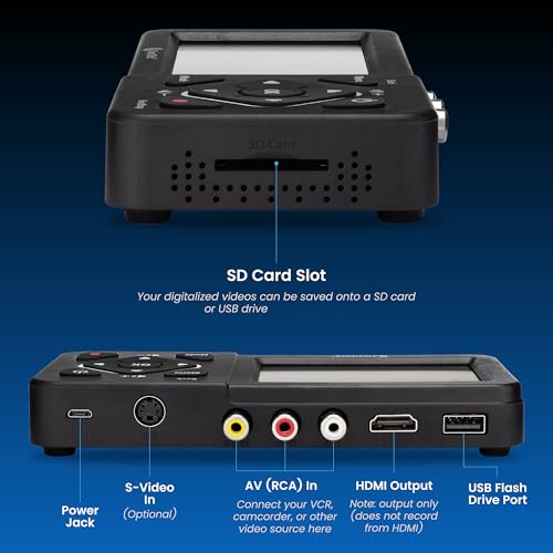 ClearClick Video to Digital Converter 2.0 (Second Generation) - Record Video from VCR's, VHS Tapes, AV, RCA, Hi8, Camcorder, DVD, Gaming Systems (Bundle) [Requires Working VCR/Camcorder & Tapes]
