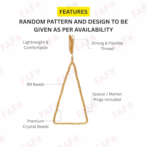 Image of Crystal Tasbeeh /Prayer Beads Manual Counter for Muslim