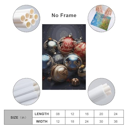 Boules de Noël sur toile idée cadeau esthétique