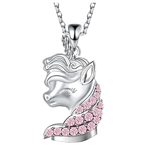 yiwaxice Silver Horse Necklace for Girls Cover
