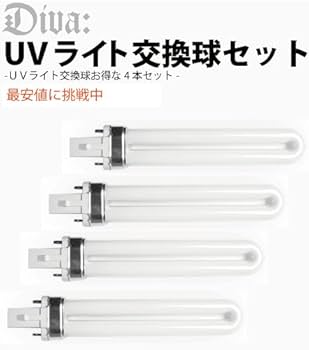 リーディングトップS太陽NEO３個ピタリ適温UVランプセット Amazon | UVライト36W 交換ライト ランプ 4本セット | Diva