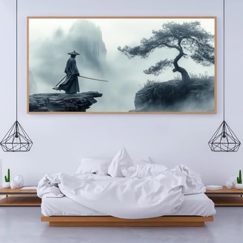 Peinture d'arbre japonais sur toile premium GOSRD pour décoration intérieure chic