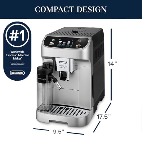 De'Longhi Magnifica Plus Automatic Espresso Machine, Milk Frother, Silver - 5