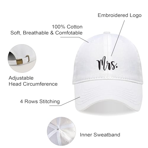 Image of Mr and Mrs Hats for Honeymoon Essentials,Engagement Gifts for Couples,Wedding Gifts for Bride and Groom