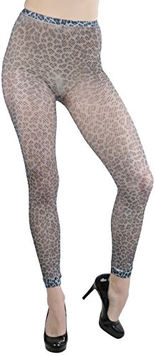 Image of ToBeInStyle Women's Footless Opaque Animal Zebra Tiger Tights Hosiery