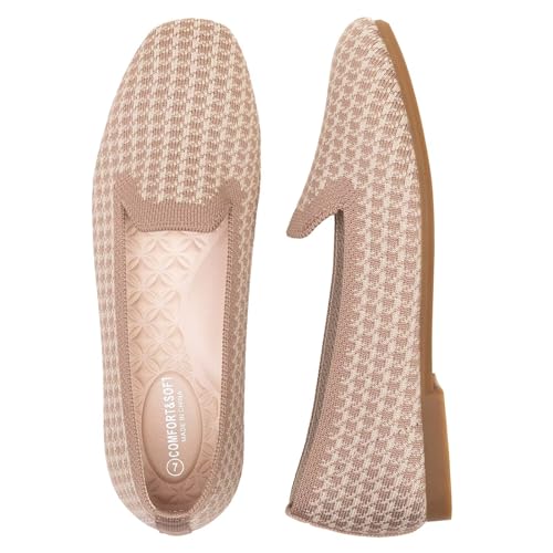 Image of Frank Mully Women's Loafer Flats Square Toe Comfortable Office Work Shoes, Cute Penny Loafer Slip On Walking Driving Shoes